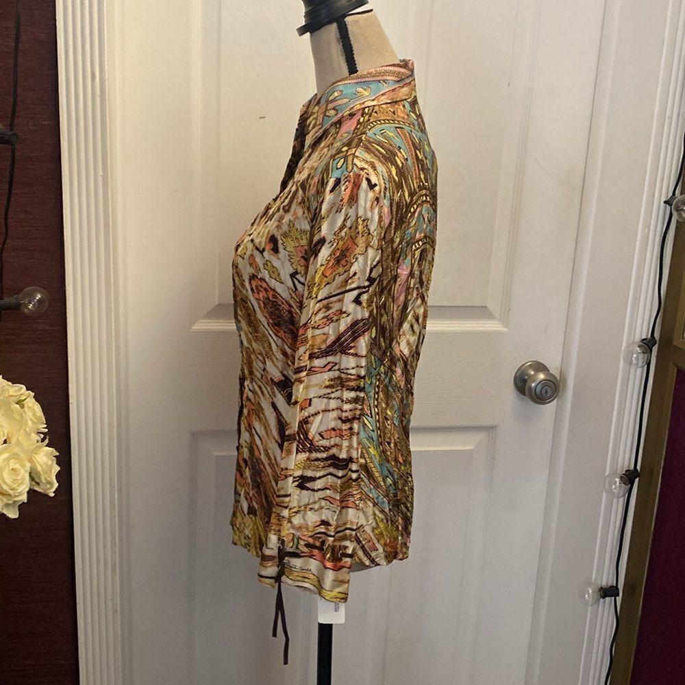 NWT Roberto Cavalli 100% silk blouse, S - Picture 9 of 14